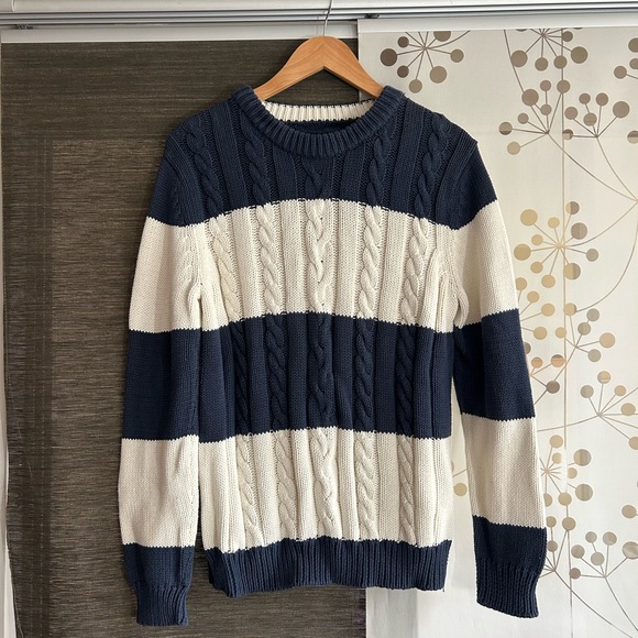Navy Striped Sweater - Picture 1 of 2